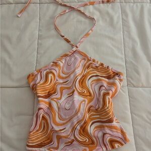 Hollister Orange and Pink Swirl Camisole